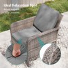 Sonkuki 5 Pieces Patio Sofa with Ottomans Set, All-Weather PE Rattan Wicker, Patio Conversation Couch with Cushion - 4 of 4