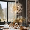 Rennnsan Gravael 23"W 8-Light Sputnik Dandelion Glass Modern Dimmable Chandelier in Gold - 2 of 4