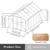 Gulches 8x12FT Walk in Polycarbonate Greenhouse Raised Base Anchor Heavy Duty Aluminum Frame Drainage All Season Outdoor Backyard - 2 of 4