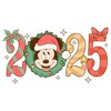 Mens Mickey & Friends Christmas Wreath Mouse Holiday Year T Shirt - 2 of 4
