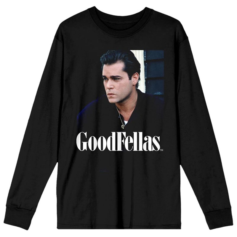 Goodfellas Henry Hill Character and Title Logo Women's Black Long Sleeve Tee, 1 of 4