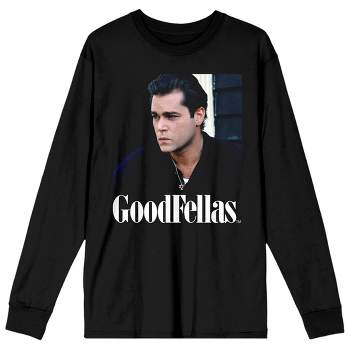 Goodfellas Henry Hill Character and Title Logo Women's Black Long Sleeve Tee