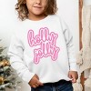Holly Jolly Outline Puff - Toddler Graphic Sweatshirt - 3 of 4