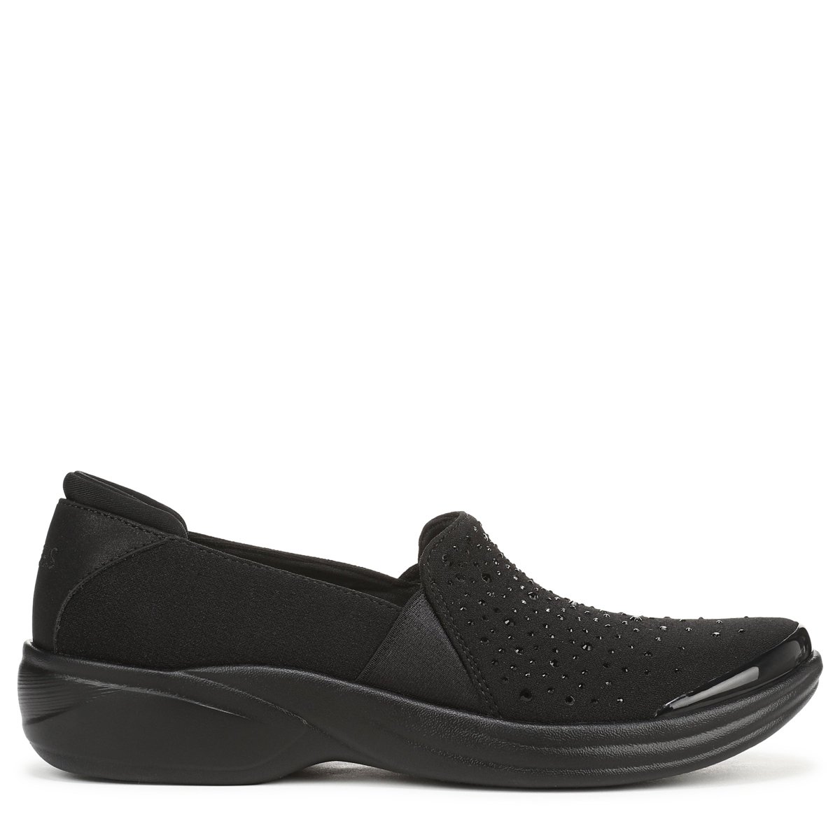 Обувь Bzees for Lifestride LifeStride Womens Poppyseed Ballet Flat Black Rhinestone Fabric 10 M — фото 3