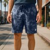 Dalix Mens Ghost Tie Dye Midweight Fleece Shorts Casual Athletic Streetwear - 3 of 4
