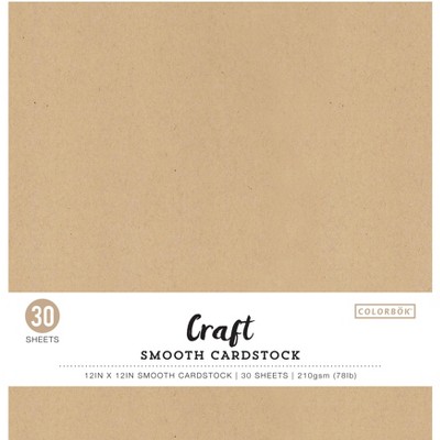Colorbok 78lb Smooth Cardstock 12"X12" 30/Pkg-Craft