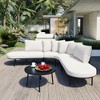 YOOCOZZ Half-Moon Patio Set - 6-Person Weatherproof Sofa with Coffee Table - 2 of 4