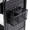 Honey-Can-Do 3 Tier Rolling Cart with Accessories: Black Steel Utility Storage, Fade-Resistant, Universal Placement - 4 of 4