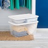 90qt Clear Storage Box White - Room Essentials™: Plastic, Portable, Lidded, Stackable, Snap Closure, Universal Storage - 3 of 4