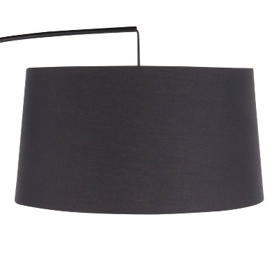 Robyn 67" Black and Walnut Arc Floor Lamp