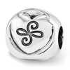 Black Bow Jewelry Sterling Silver My Mother My Friend 3-Sided Trilogy Bead Charm - 2 of 4