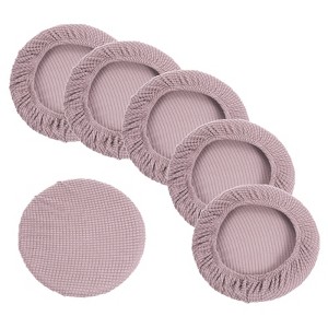 Unique Bargains Round Washable Elastic Bar Seat Cover for Dia 11"-16" Chair 6 Pcs - 1 of 4