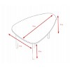 Syemin End Tables Egg Shape Coffee Table, Simple Center Table, 2 Tier Cocktail Table Sofa Table,Oval Coffee Tables, White, 37.4"*27.56"*16.14" - 4 of 4
