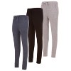 Womens Running Workout Fleece Joggers Sweatpants with Pockets and Elastic Cuff, Pack of 3 Up to XXL - 2 of 4