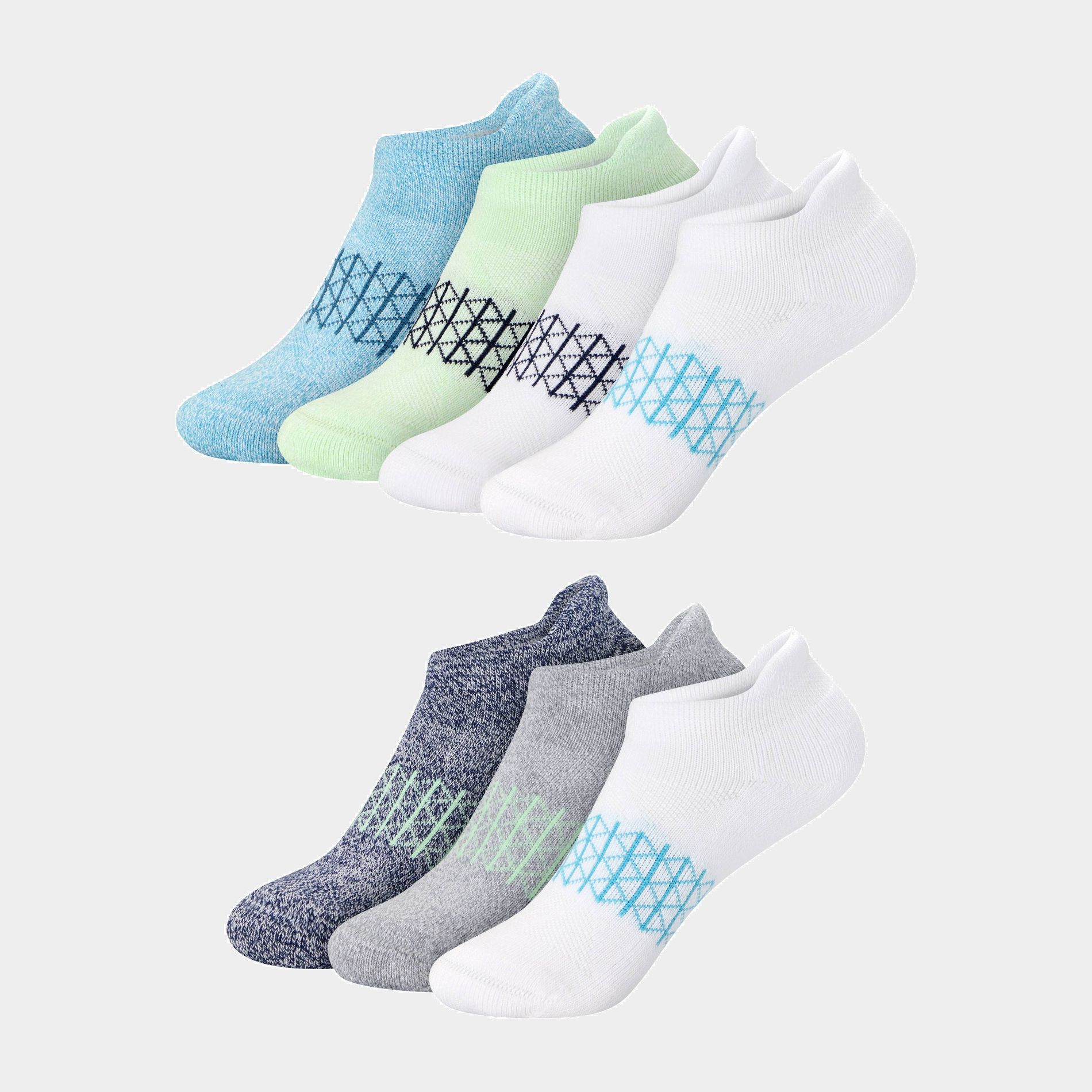 Hanes 7pk Absolute Active No Show Socks