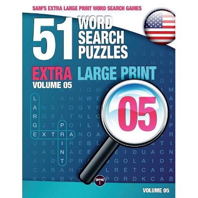 Sam's Extra Large-Print Word Search Games - Large Print by  Sam Mark (Paperback)