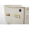 Upholstered Swivel Armchair with USB Port and Storage Pocket - 2 of 4