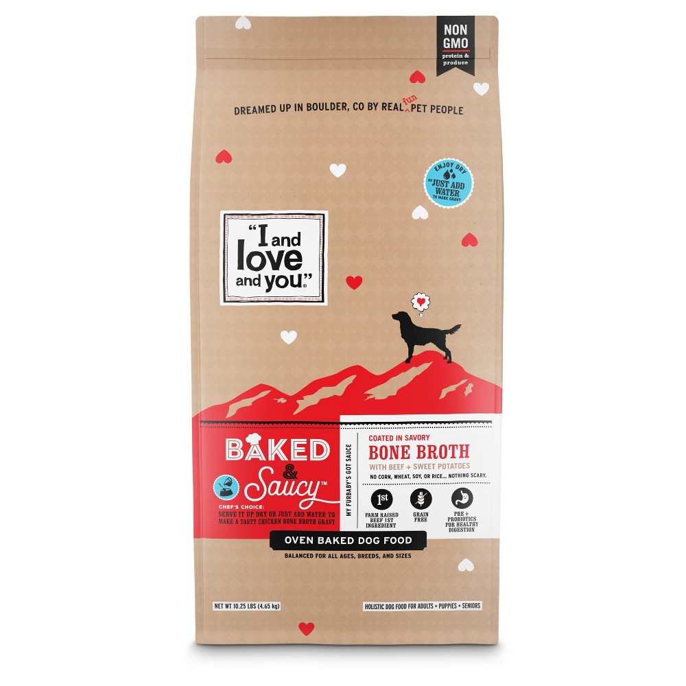 Photos - Dog Food I and Love and You Baked & Saucy Grain Free with Beef & Sweet Potatoes Hol 