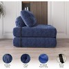 Folding Sofa Bed, Futon Sofa Bed, Floor Folding Couch, Convertible Sleeper Chair with Pillow Foldable Mattress Back Support - 2 of 4