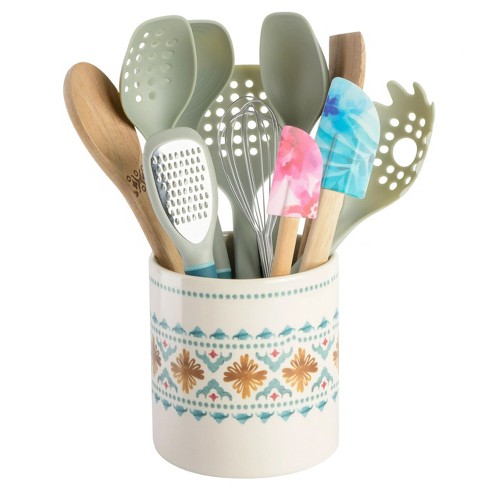 Spice By Tia Mowry 12 Piece Ceramic Crock and Kitchen Tool Set - image 1 of 4