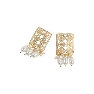 SOHI Women's Antique Gold The Nadira Drop Earrings - 1 of 4