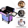 Byootique Rolling Makeup Train Case Cosmetic Trolley Organizer Mermaid Purple - 2 of 4