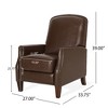 PU Leather Recliner Chair with Rivets, Adjustable Footrest - 3 of 4