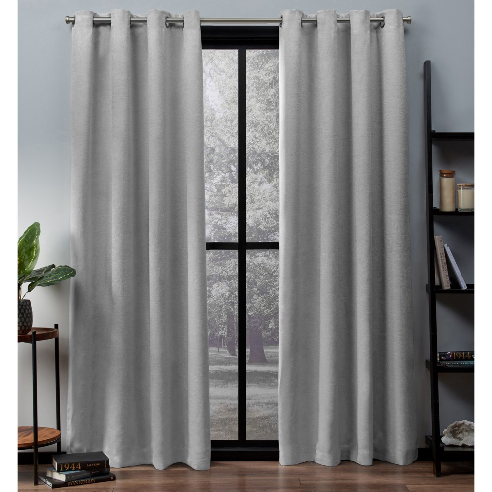 Photos - Curtains & Drapes Set of 2 63"x52" Oxford Textured Sateen Thermal Room Darkening Grommet Top