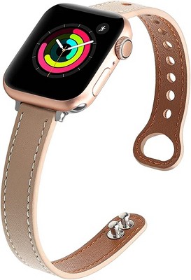 Worryfree Gadgets Leather Thin Bands For Apple Watch 38mm