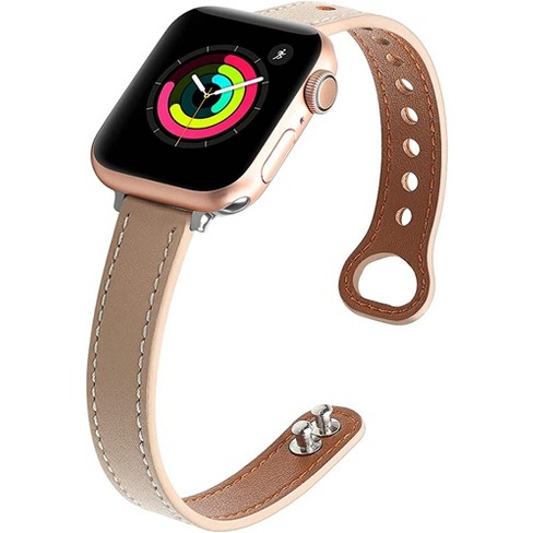 Worryfree Gadgets Leather Thin Bands For Apple Watch 38mm 40mm 41mm Iwatch Series 8 7 6 Se 5 4 3 2 1 Assorted Colors Target