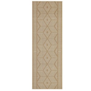 Washable Modern Geometric Area Rugs with Shapes and Stripped Lines Print, Non Slip Low Pile Carpet for Home Office - 1 of 4