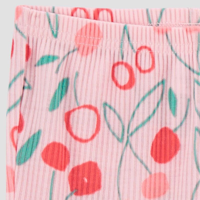 Carter&#39;s Just One You&#174; Toddler Girls&#39; Cherries Printed &#38; Striped Pajama Set - Pink, 4 of 5