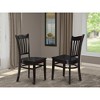 East West Furniture, Groton  Dining  Chair  With  Wood  Seat  In  Black  Finish,  Set  of  2 - image 2 of 3