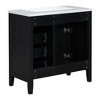 Freestanding Bathroom Vanity With Top Sink, Bathroom Storage Cabinet With 2 Doors And 3 Drawers, For Bathroom 35.98"Lx 18.03"Wx 35.98"H - 4 of 4
