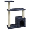 vidaXL Cat Tree Dark grey Sturdy wood, plush, sisal Medium Cat Tree - 2 of 4