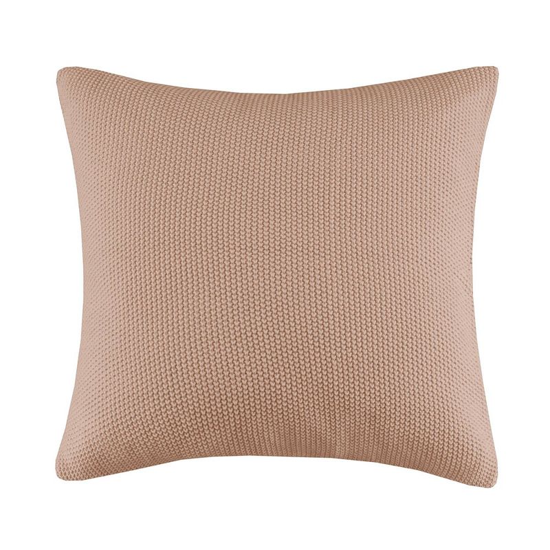 Ink+Ivy 26&#34;x26&#34; Oversized Bree Knit Euro Square Throw Pillow Cover Brown, 1 of 6