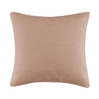 Ink+Ivy 26"x26" Oversized Bree Knit Euro Square Throw Pillow Cover Brown
