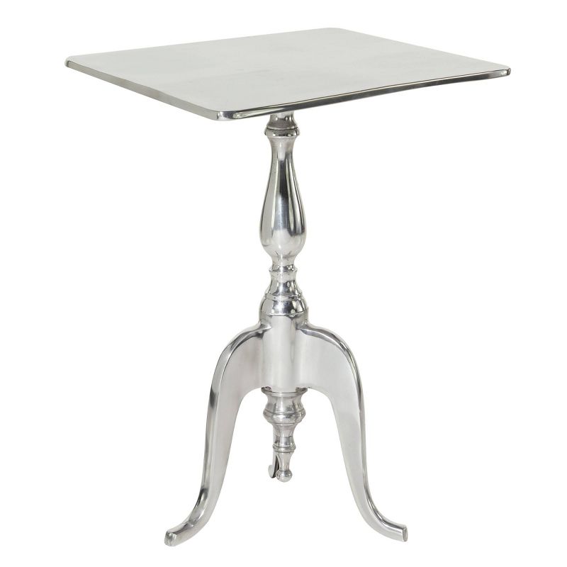 Traditional Aluminum Square Accent Table Silver - Olivia &#38; May, 6 of 8