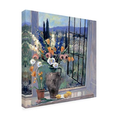 Tuscany Hillside Landscape Canvas Art with Wooden Frame