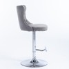 GDFStudio Ariana Modern 360° Swivel Velvet Upholstered Tufted Barstools with Adjustable Height (Set of 2) - 4 of 4