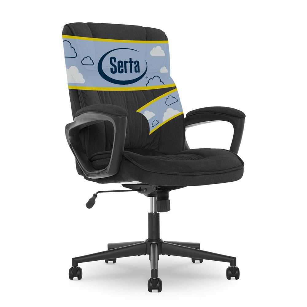 Photos - Computer Chair Serta Style Hannah I Office Chair Microfiber Comfort Black  