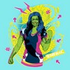 Juniors Womens She-Hulk: Attorney at Law Real Life Vs Cartoon Racerback Tank Top - 2 of 4