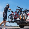 TOOENJOY Folding Hitch Bike Rack, Heavy Duty Bicycle Carrier Platform with Load Arm and Tier Strap, Fits 2" Hitch Receiver for SUV Pickup Truck - 2 of 4