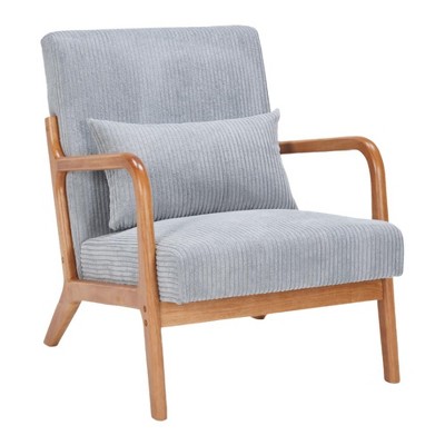 OUTSUPPLY Accent Chair, Arm Chair, Living Room Chairs with Pillow Upholstered, Reading Chair for Living Room, Bedroom, Balcony