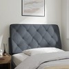 vidaXL Headboard Cushion Dark Gray 39.4" Velvet - 4 of 4