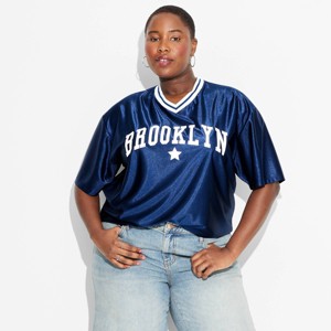 Women's Brooklyn Graphic Jersey - Navy Blue - 1 of 3