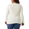 Agnes Orinda Women's Plus Size Waffle Knit Scoop Neck Long Sleeve Lightweight Casual Pullover Sweaters - 4 of 4