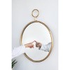 26inx 32inCircle Wall Mirror with Gold Metal Frame, Accent Mirror for Living Room, Entryway, Office - 3 of 4