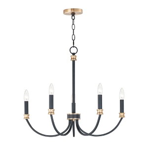 Maxim Lighting Charlton 5 - Light Chandelier in  Black/Antique Brass - 1 of 4