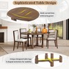 Whisen 5-Piece Extendable Dining Table Set for 4, Round Dining Table for 4 with Upholstered Chairs - 4 of 4